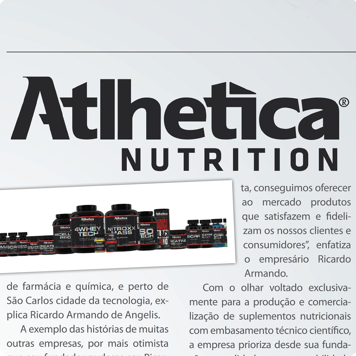 História do Suplementos no Brasil - ATLHETICA NUTRITION