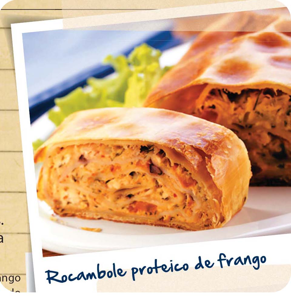 Suplementação Gourmet: Rocambole de frango