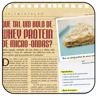 Suplementação Gourmet: Bolo de whey protein de micro-ondas