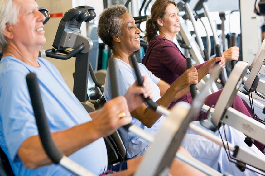 Musculação nas academias para idosos